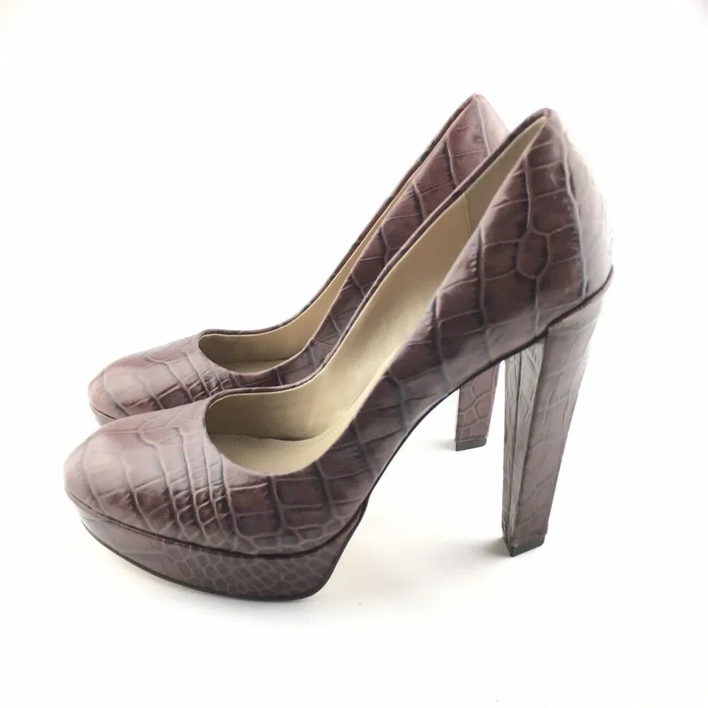 Red Saks Fifth Avenue Platform Shoes